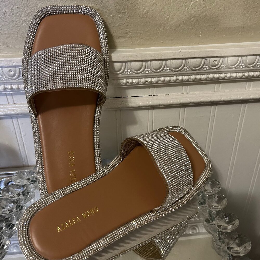 Azalea Wang "Wake Me When It's All Over" Flat Sandal in Nude